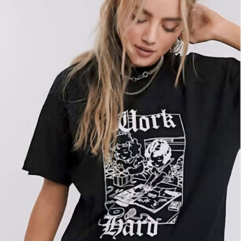 NEW GIRL ORDER* Work Hard Tee Dress